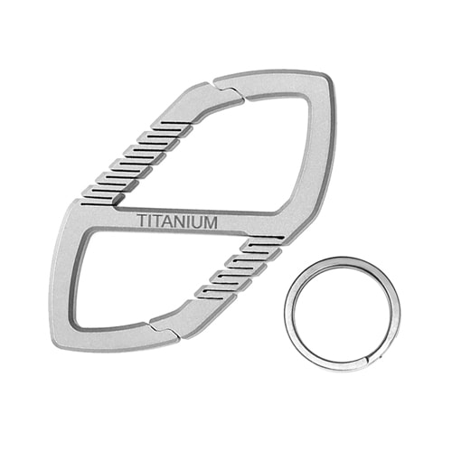 titanium dupla karabiner szurke 2